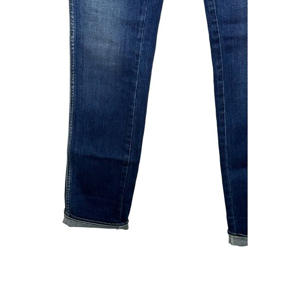 NWT AMO Darlin Jeans 26 High Rise Slim Fit Cuffed Leg Button Fly Sweetheart Wash - Picture 3 of 12